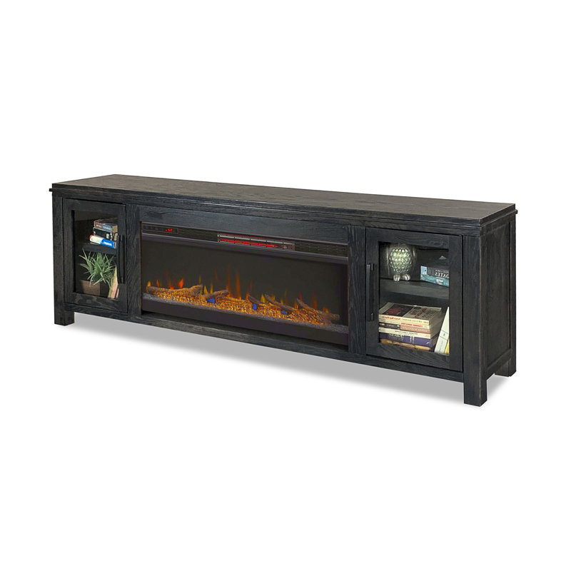 Gracie Oaks Cloyne TV Stand for TVs up to 88" with Electric Fireplace
